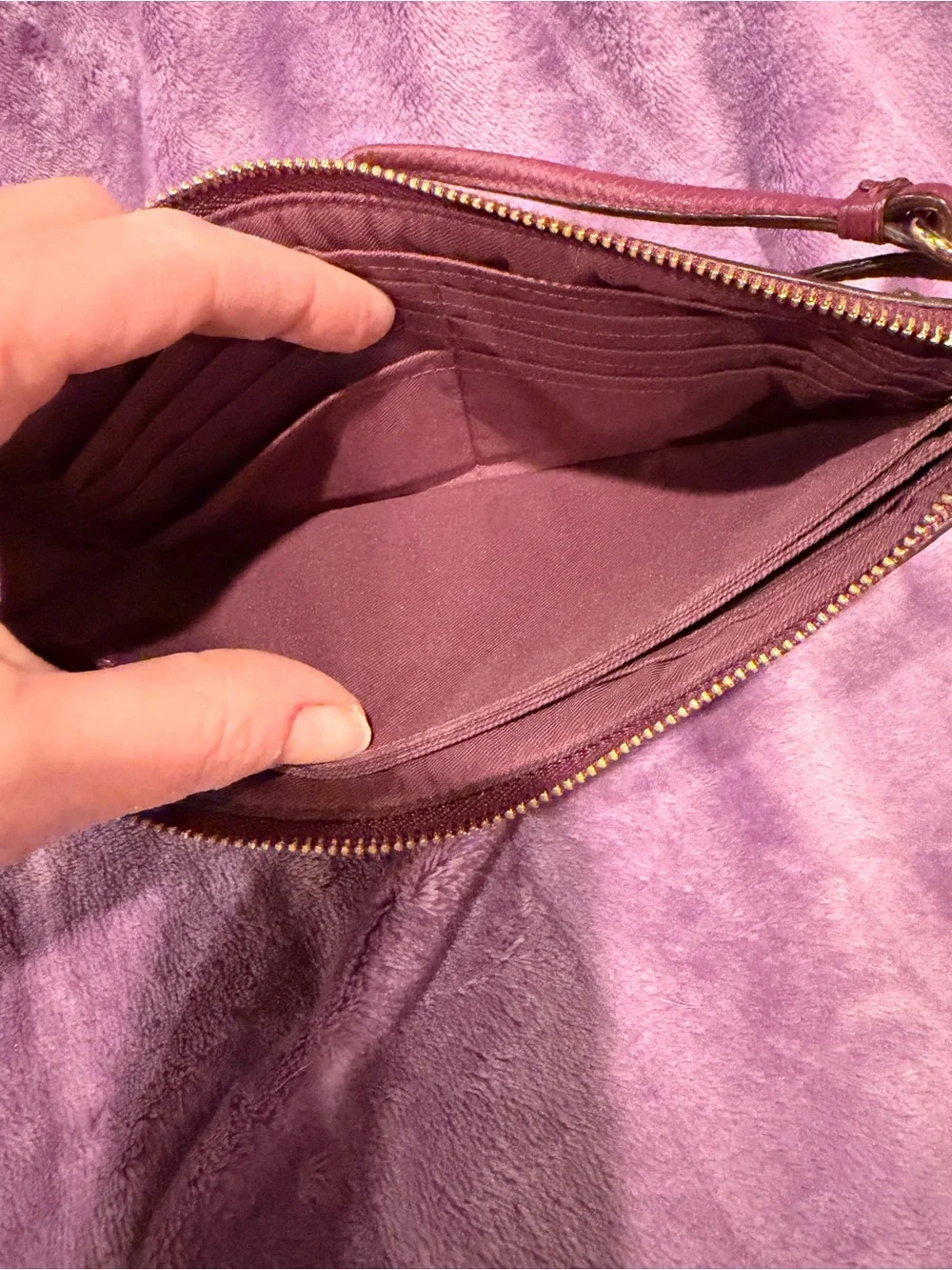 Coach Prairie Satchel in Plum with Matching Wristlet